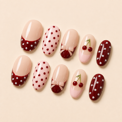 Cherry Kiss — Press-On Nail Set