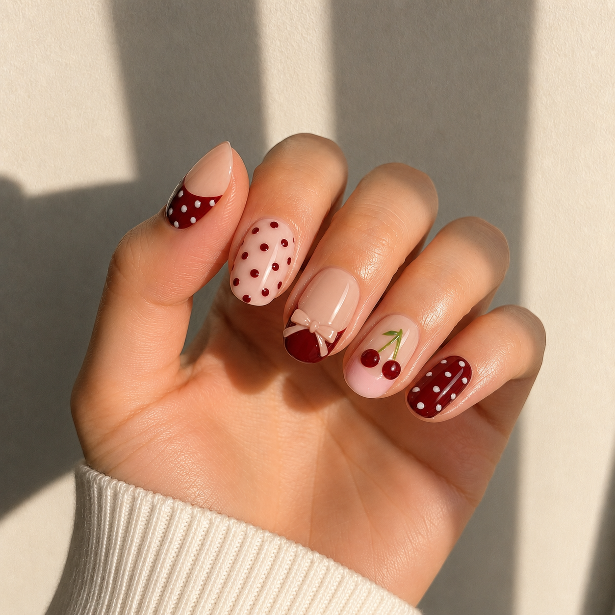 Cherry Kiss — Press-On Nail Set