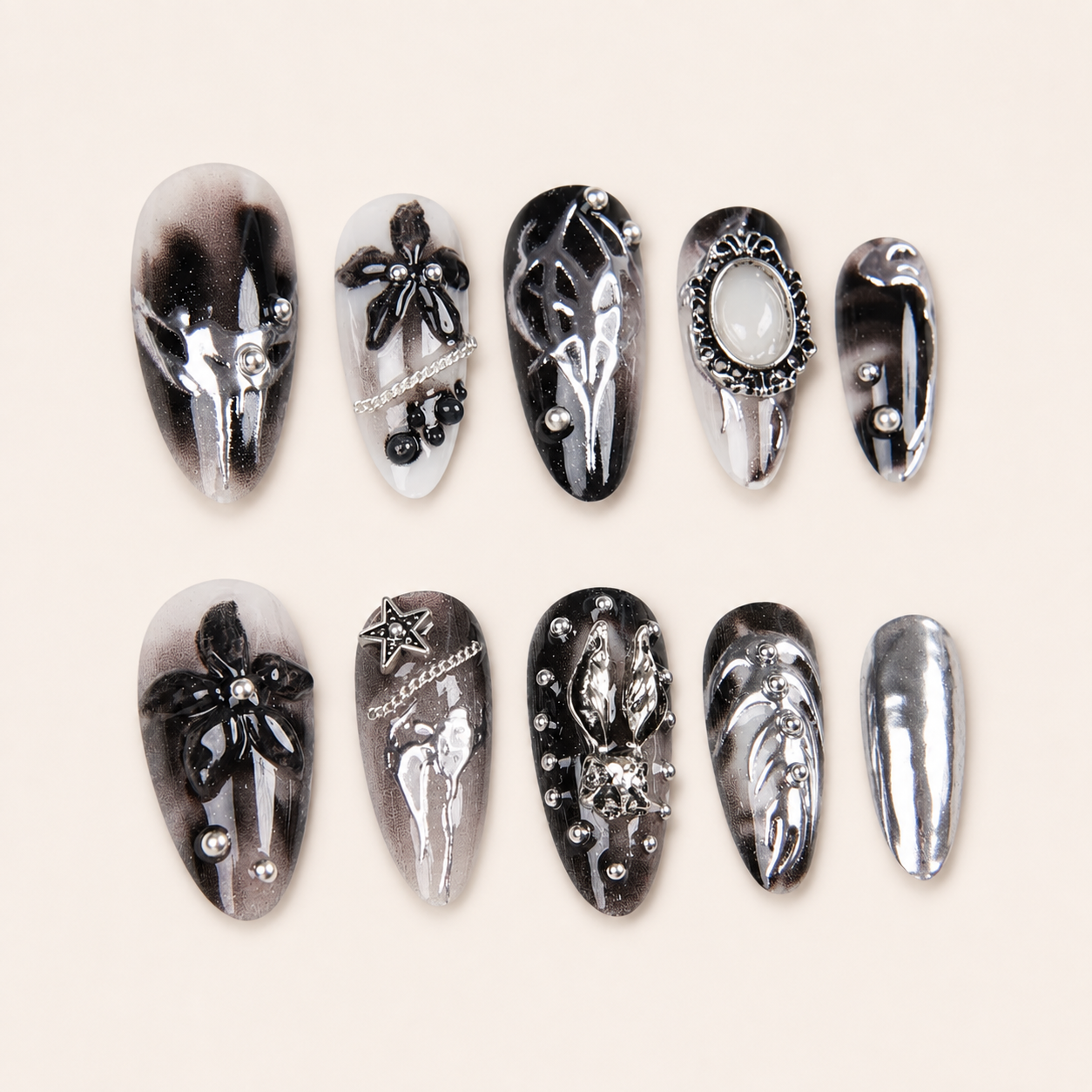 Black Opal — Press-On Nail Set