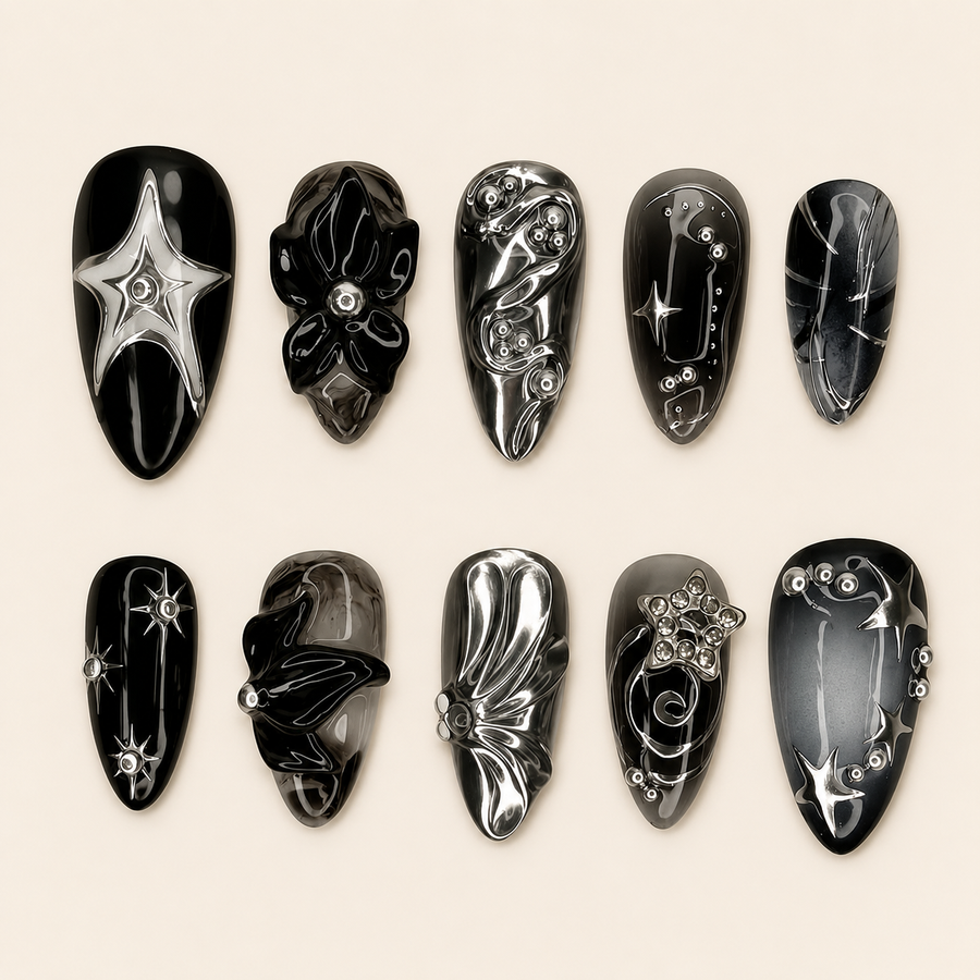 Black Mirror — Press-On Nail Set